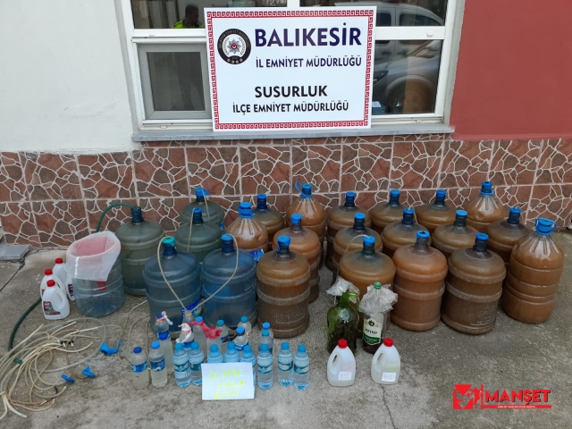 Balıkesir'de yılbaşı öncesi sahte içki operasyonu.