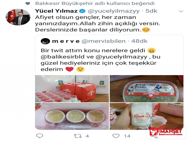 Öğrenciye tatlı jest