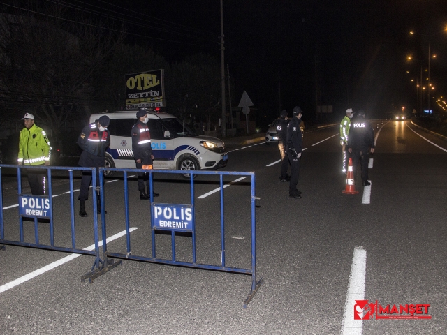 Balıkesir Çanakkale il sınırında araç giriş ve çıkışları durduruldu