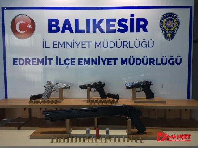 Balıkesir'de polis son 1 ayda 87 silah yakaladı