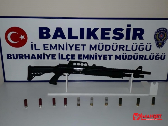 Balıkesir'de polisi 7 silah ele geçirdi