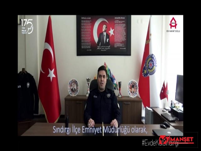 Sındırgı polisinden ‘Evde Kal’ klibi