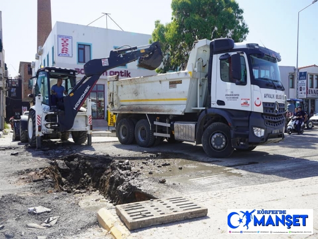 Ayvalık’ta yağmur suyu drenaj hatları yenileniyor