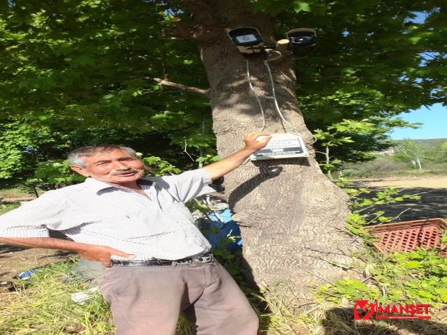 Balıkesirli çiftçi hırsızlardan bıkınca tarlasına kamera kurdu