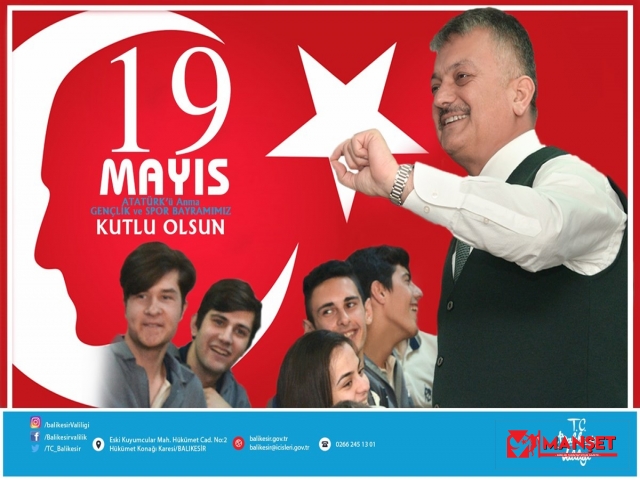 Vali Ersin Yazıcı'dan 19 Mayıs mesajı