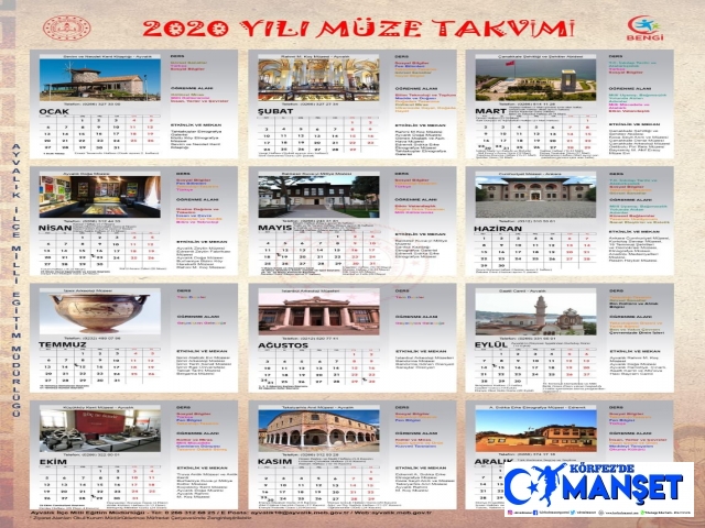 Ayvalık İlçe Milli Eğitim Müdürlüğü’nden 2020 Müze Takvimi