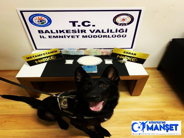 Balıkesir'de 322 gram uyuşturucu metamfetamin ele geçirildi