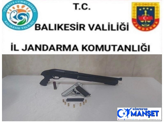 Jandarma Kepsut'ta 2 silah yakaladı