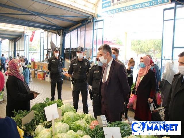 Kaymakam Yurt pazar yerini denetledi