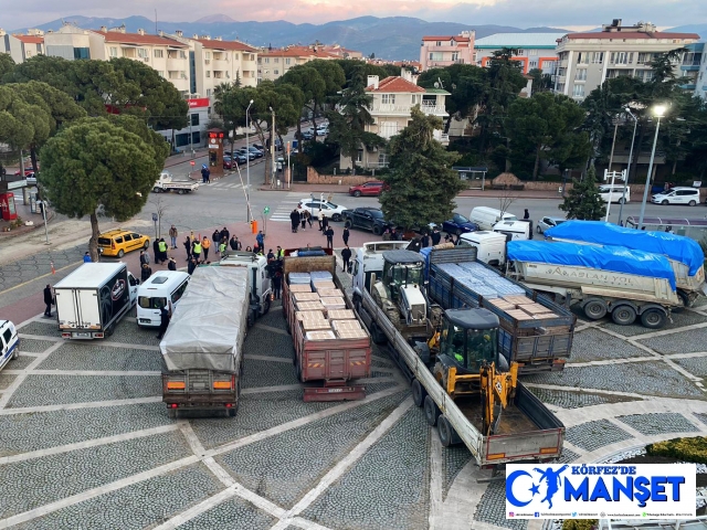 BURHANİYE’DEN DEPREM BÖLGESİNE YARDIMLAR DEVAM EDİYOR