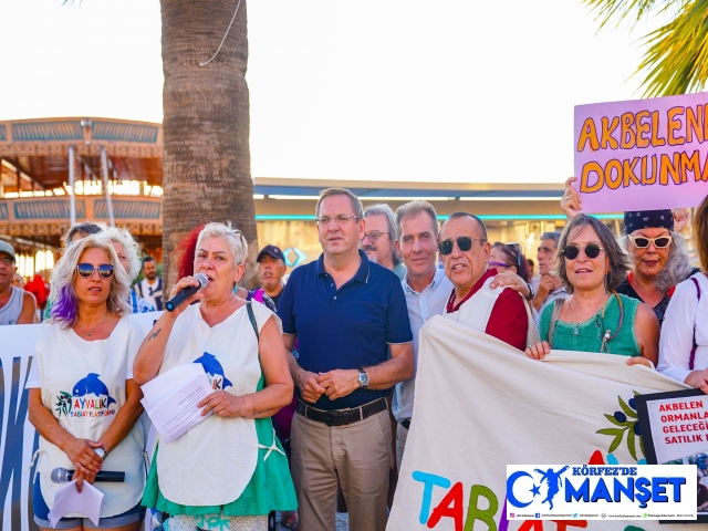 AKBELEN KIYIMINA KARŞI  AYVALIK’TA İNSAN ZİNCİRİ