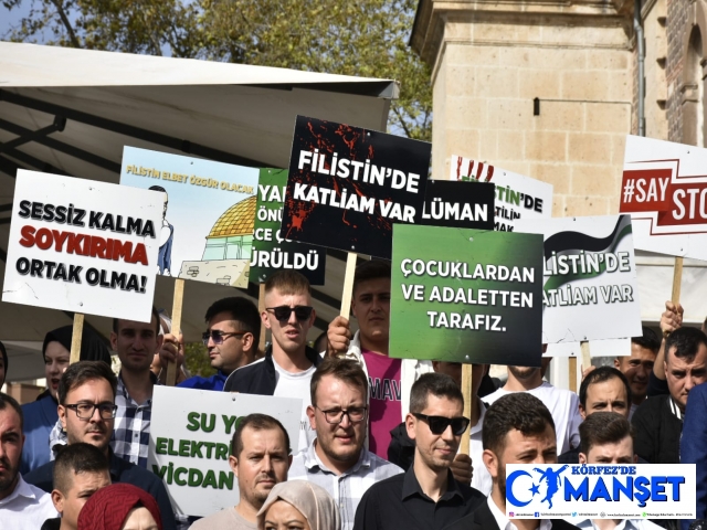 Balıkesir'de AK Parti'li gençler İsrail'i protesto etti