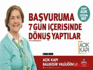 ‘AÇIK KAPI’ BALIKESİR VALİLİĞİNDE ÇALIŞMALARINA DEVAM EDİYOR