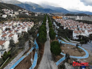 GÜRE BİSİKLET VE YÜRÜYÜŞ YOLU YAPILIYOR