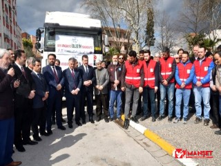 Balıkesir'den İdlib'e yardım tırı