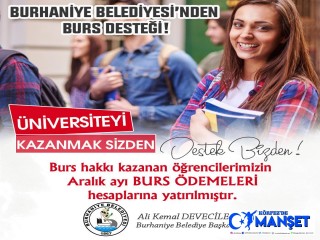 BURHANİYE BELEDİYESİ BURS ÖDEMELERİ YAPILDI