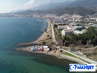 Büyükşehir’den Güre Sahil Yolu’nda hummalı çalışma