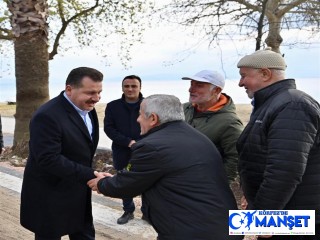 Başkan Yılmaz, Erdek Çuğra Sahili’ni inceledi