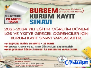 BURSEM KURUM KAYIT SINAVI BAŞVURULARI BAŞLADI