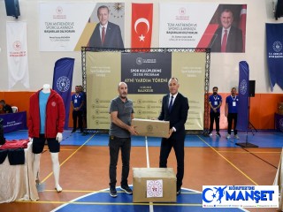 BALIKESİR’DE SPOR KULÜPLERİNE MALZEME DESTEĞİ 