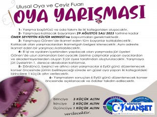 Ulusal Oya ve Çeyiz Fuarı Oya Yarışması